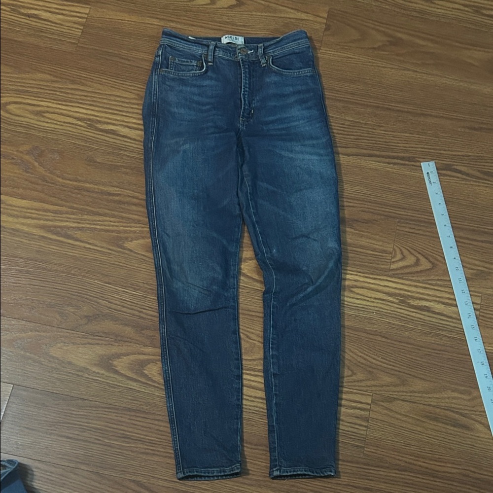 AGOLDE Roxanne Super High-Rise Skinny Jean –‎ Freeway Dark Wash Size 26